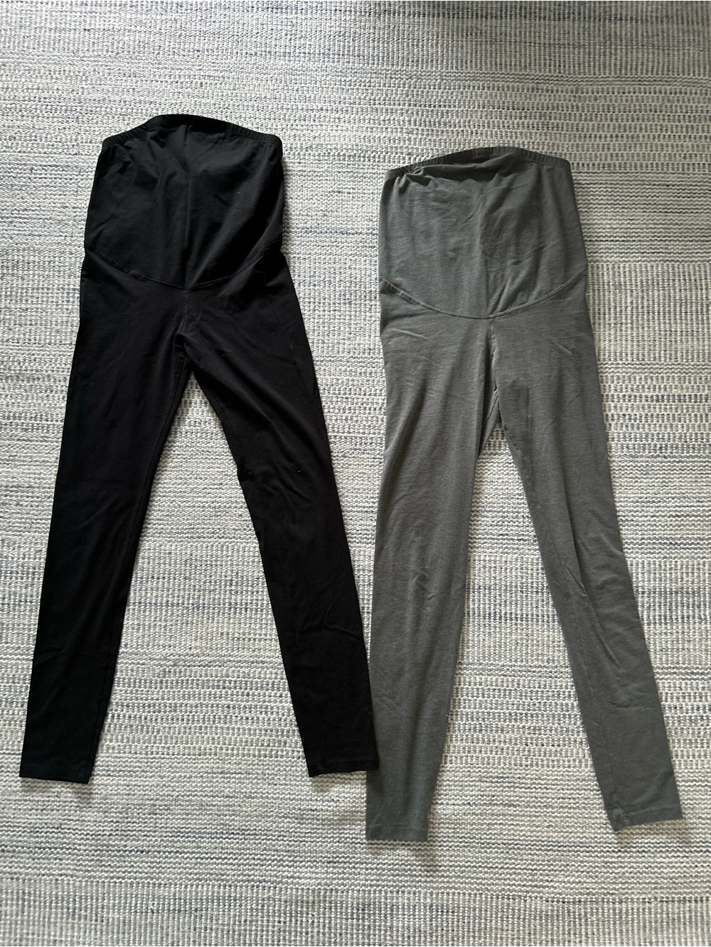 H&M Maternity High-Waist Leggings in Black & Gray